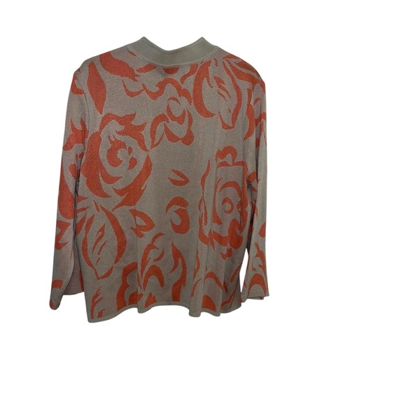 Ming Wang cardigan twinset two piece sweater jacket tank tan medium m - Picture 2 of 7